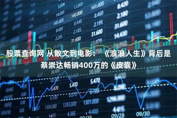 股票查询网 从散文到电影： 《浪浪人生》背后是蔡崇达畅销400万的《皮囊》